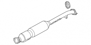 Exhaust line middle section with catalytic converter Kia K5 21-24 FWD 1.6T