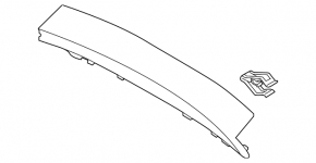 Trunk door trim center Volvo V90 17-22 usa black