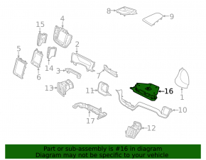 Volvo V90 17-22 usa passenger footwell trim panel, black