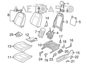 Driver's seat VW Atlas 18-20 without airbag