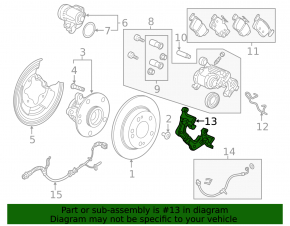 Rear left caliper bracket for Honda Insight 19-22