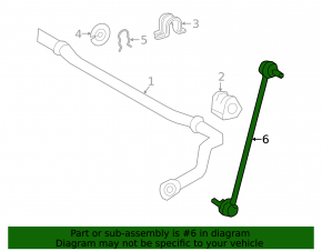 Front stabilizer link left Toyota Highlander 20-