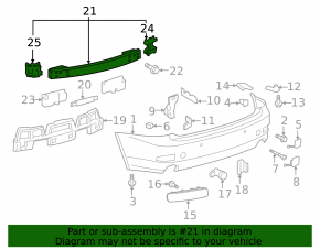 Lexus IS250 IS350 06-13 Rear Bumper Reinforcement