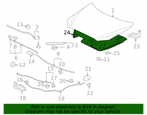 Mitsubishi Lancer 10-17 Hood Insulation