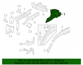 Front left quarter panel Honda CRV 20-22 hybrid