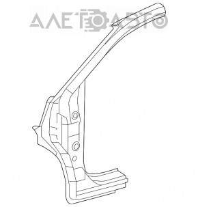 Front left body pillar Toyota Highlander 14-19