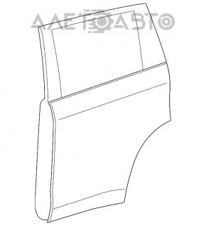 Door bare rear right Toyota Highlander 14-