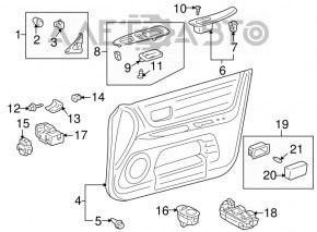 Door trim card rear right Lexus IS200 IS300 99-05