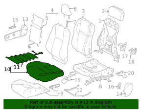 Passenger seat Toyota Rav4 13-14 without airbag, beige