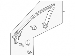 Inner door trim front right Acura MDX 14-20 BSM
