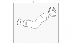 Intercooler pipe right Audi Q7 4L 13-15 3.0 TDI