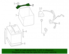 Battery mount Subaru XV Crosstrek 18-23