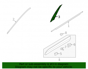 Hyundai Santa FE 19-23 front right side door trim, glossy black, scratches