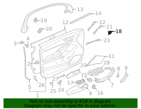 Front right door central lock button for Audi Q3 83A 19-25 black