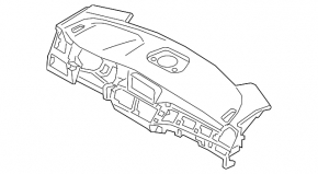 Hyundai Tucson 19-21 black dashboard without airbag
