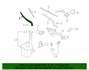 Right windshield wiper arm for Toyota Avalon 2012