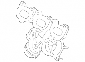 Turbocharger assembly with manifold, right, Porsche Macan 15-18 3.0T