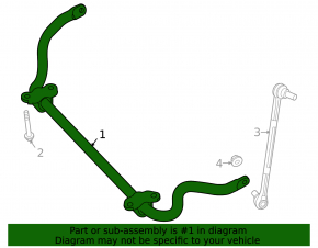 Front stabilizer Mercedes GLC 16-22