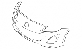 Front bumper, bare, Mazda3 MPS 2009-2013