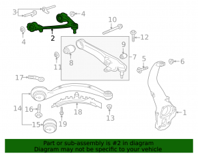 Upper control arm, front left, Jaguar XE 17-20