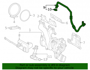 BMW X5 G05 24-26 3.0T turbine oil supply pipe