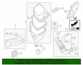 Resonator bracket BMW 5 G30 17-23 3.0T