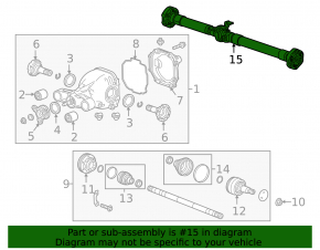 Cardan coupling Cadillac ATS 13-