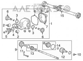 Cardan coupling Cadillac ATS 13-