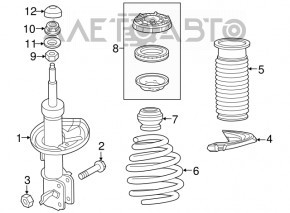 Front right spring Chevrolet Volt 11-15 stiffness ser