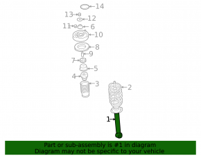 Rear left shock absorber Mitsubishi Galant 03-13