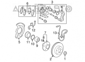 Front left brake disc Lexus ES300h ES350 13-18