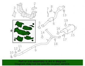 Catalytic converter upper Subaru Forester 14-18 SJ 2.0