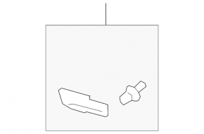 Small black center console insert, right side, Audi E-Tron 19-23