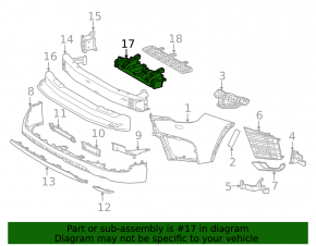 Upper front bumper bracket for Lexus LX 22-26