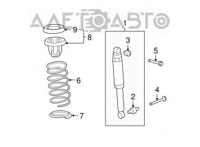 Shock absorber rear left Acura MDX 07-13