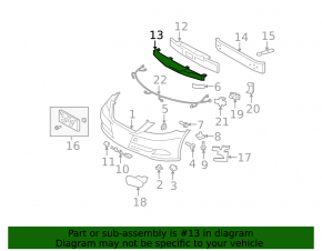 Front Bumper Absorber Lower Lexus LS460 LS600h 07-09 prerest
