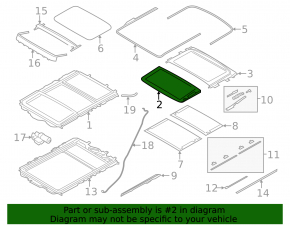 Front panoramic glass BMW X3 F25 11-17