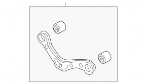 Upper rear right control arm Hyundai Kona 19-23 EV, FWD