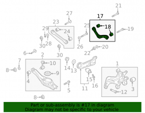 Upper rear right control arm Kia Forte 20-24