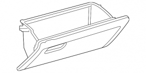 Glove box, glove compartment Toyota Rav4 19- black