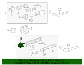 Front left side member nose for Toyota Avalon 19-22
