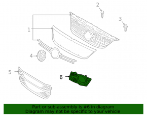 Right bumper grille for VW Tiguan 2009-2011 pre-restored under fog lights