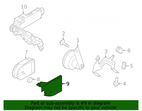 Audi Q3 Alarm Siren Bracket 8U 15-18