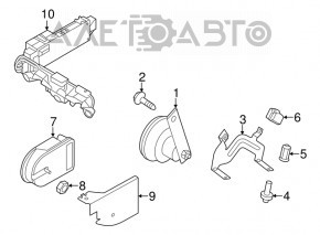 Audi Q3 Alarm Siren Bracket 8U 15-18