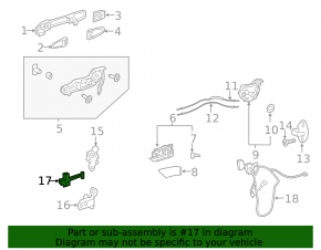 Rear left door limiter for Toyota Avalon 19-23