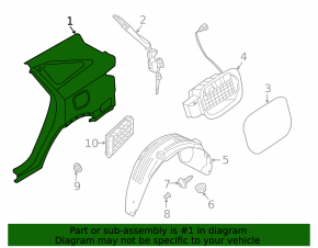 Kia Sorento 2021-25 rear right quarter wing