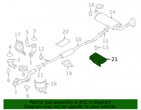 Rear muffler heat shield Nissan Murano z52 15-24