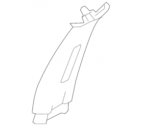 Center pillar trim upper belt left Nissan Rogue 14-20 gray