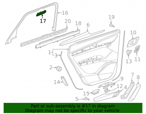 Hook for curtain of rear right door Audi Q5 80A 18-25 black