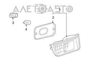 Inner tailgate light, left, Lexus GX470 03-09